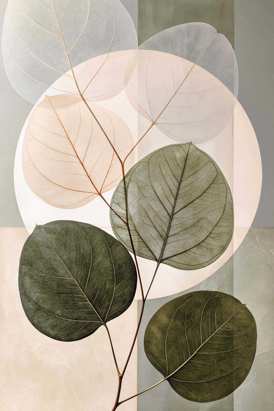 Abstracte bladeren — volledig ontwerp
