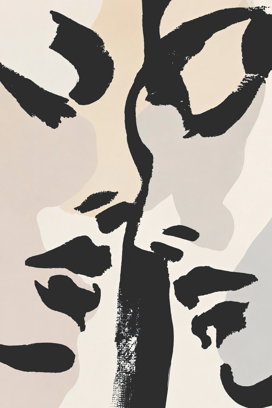Abstracte gezichten — volledig ontwerp