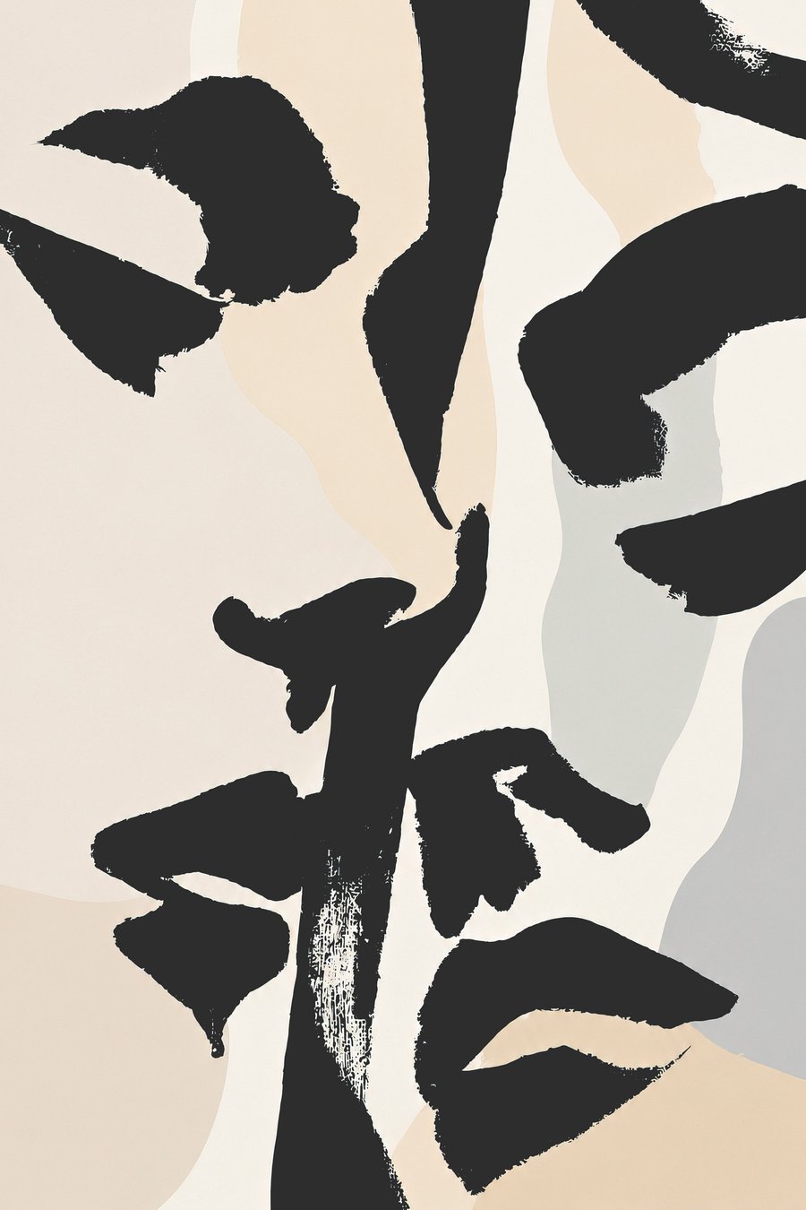 Abstracte gezichten — volledig ontwerp