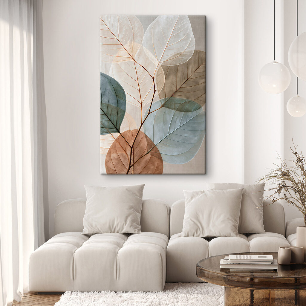 Bladskeletten in zachte kleurlagen — interieur 2