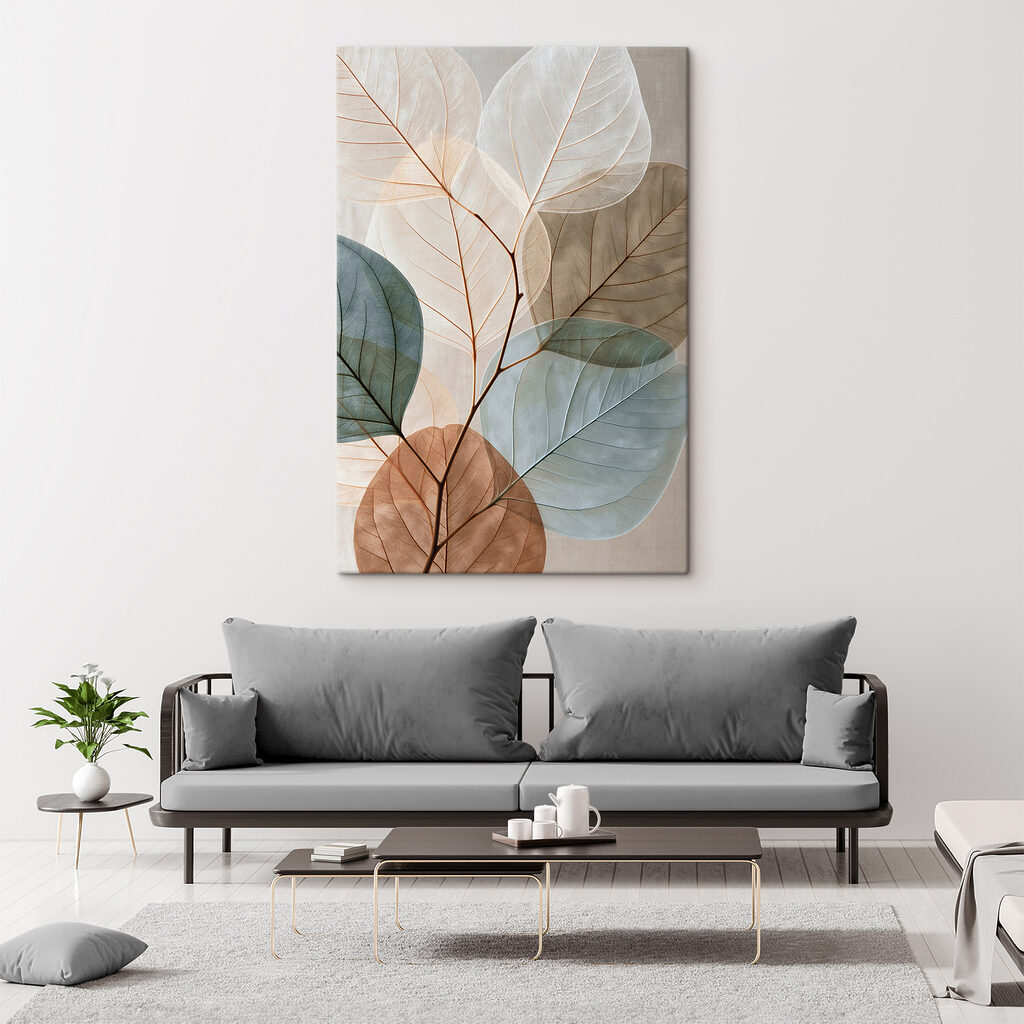 Bladskeletten in zachte kleurlagen — interieur 3