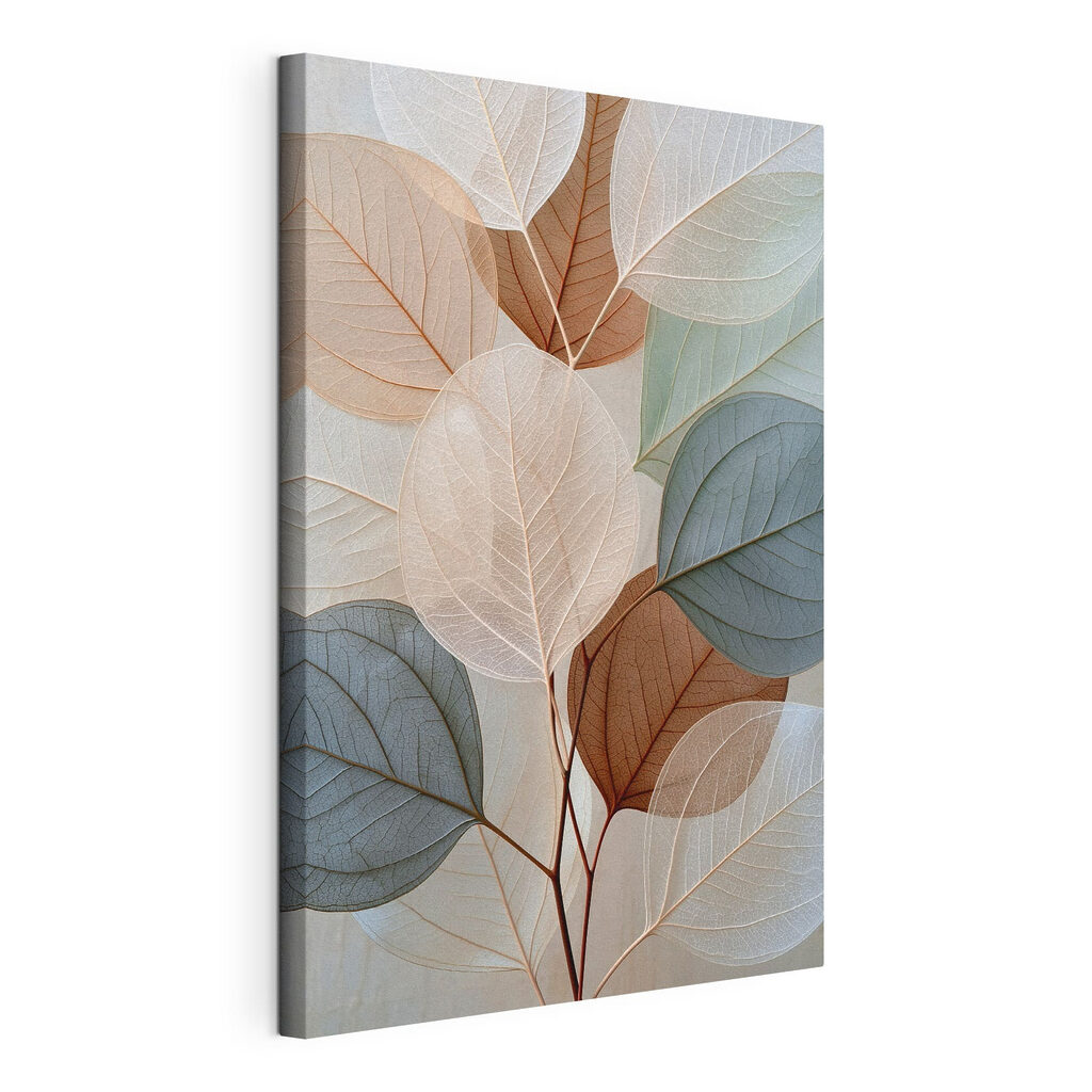 Licht door bladeren, gespannen canvas met doorlopende rand