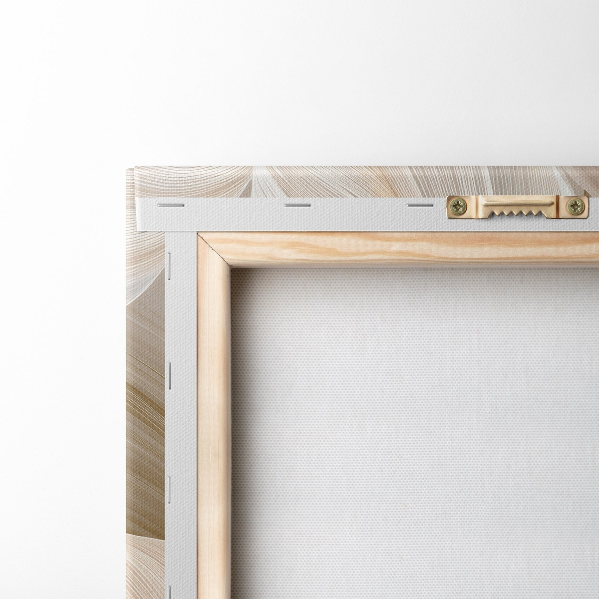 Fijne blaadjes in beige tinten — achterkant