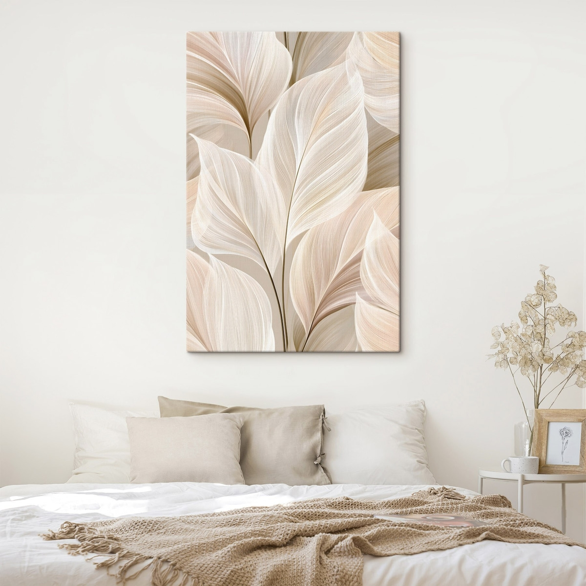 Fijne blaadjes in beige tinten — interieur 2