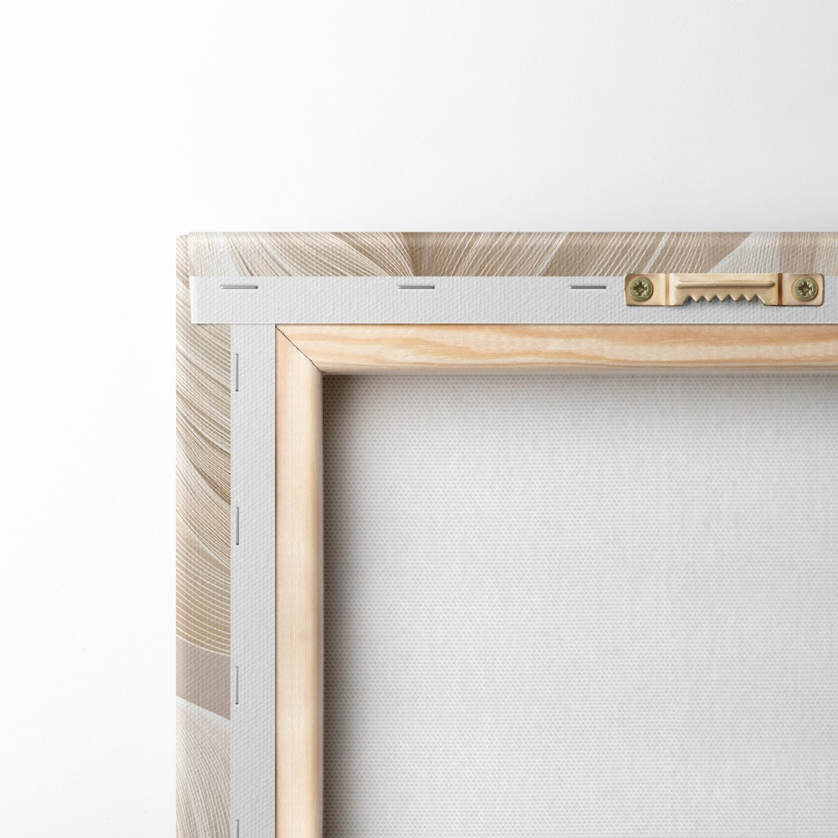 Fijne blaadjes in beige tinten — achterkant