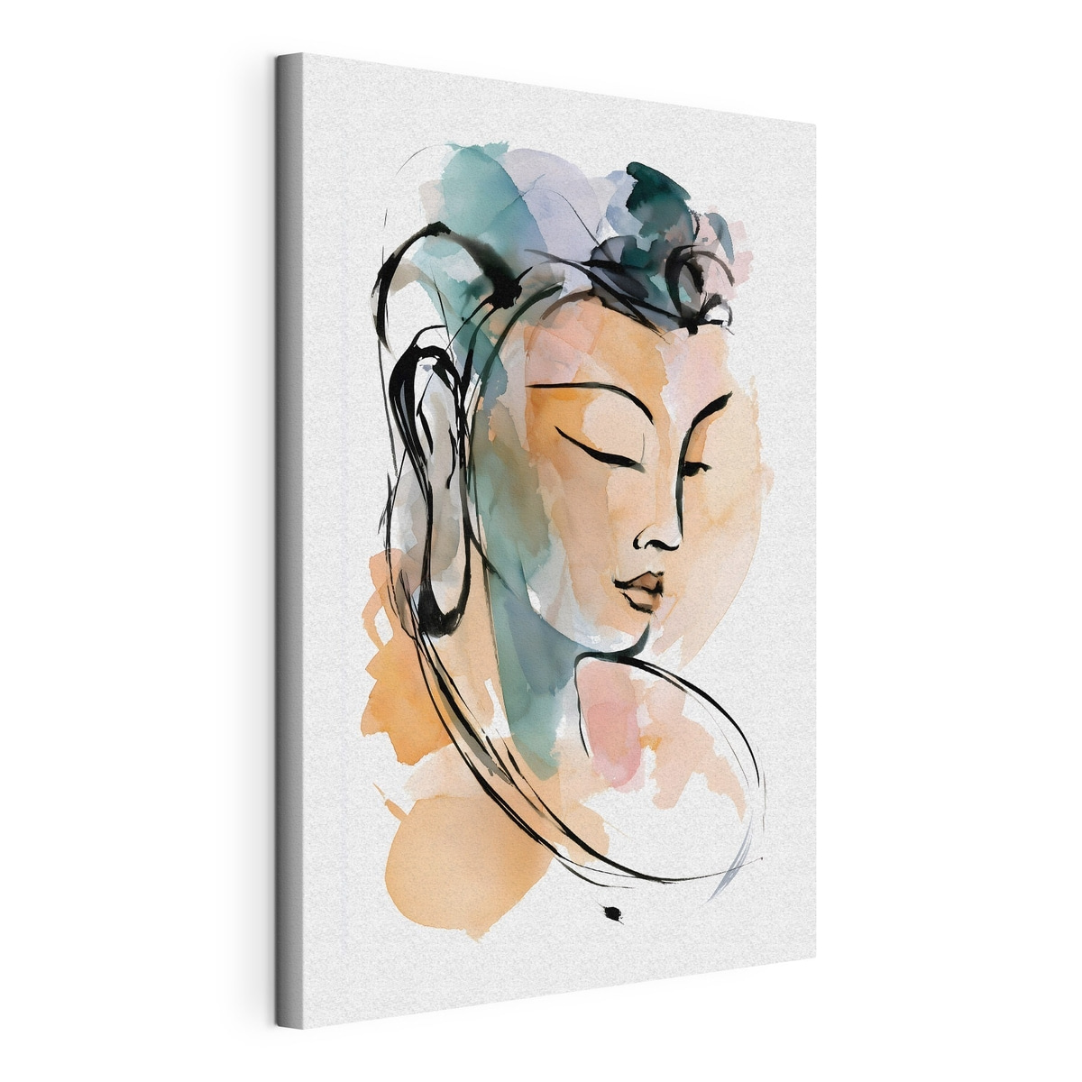 Een tekening van de Boeddha in aquarelstijl — productweergave