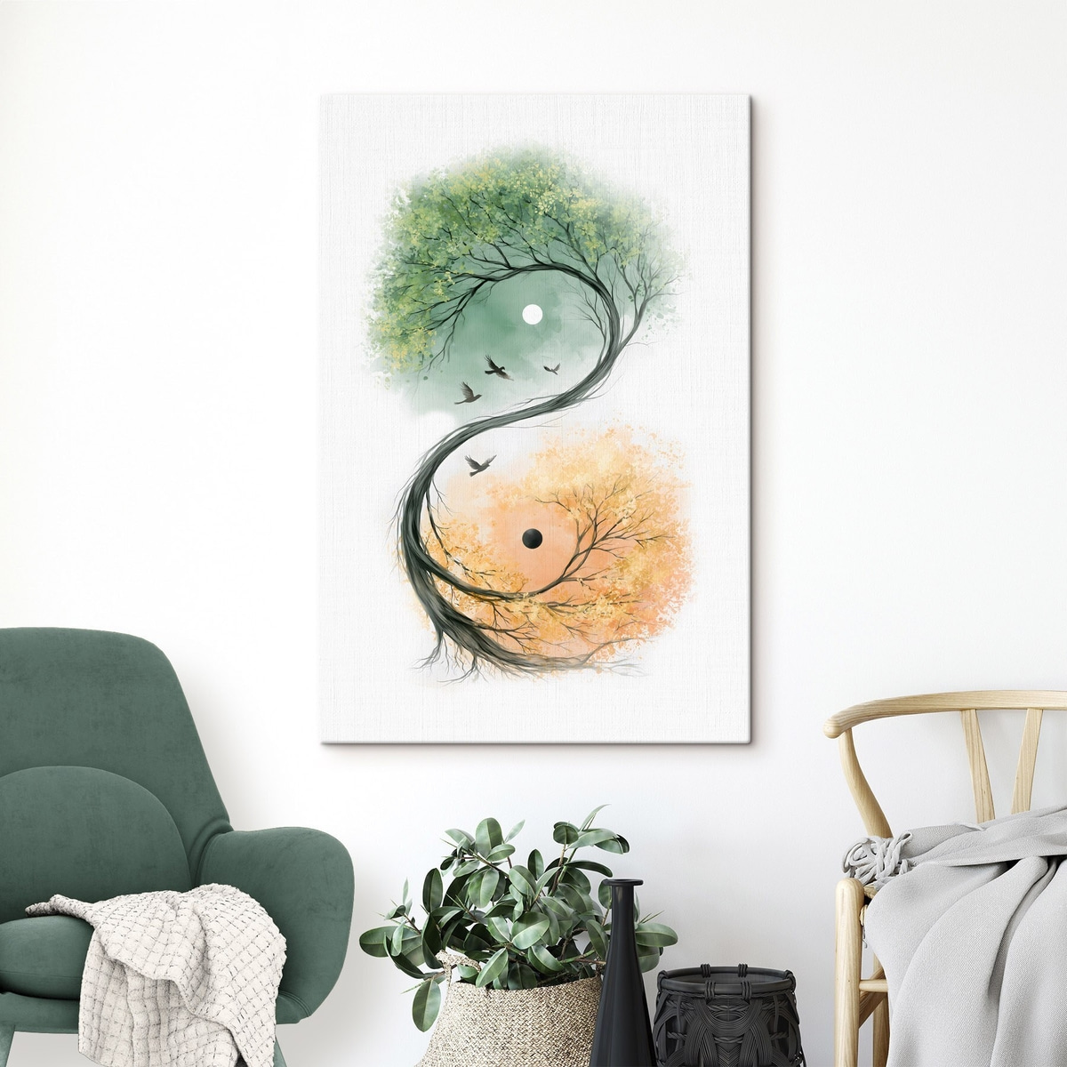 Een boom die in de vorm van het yin-yang-symbool is gebogen — interieur 2