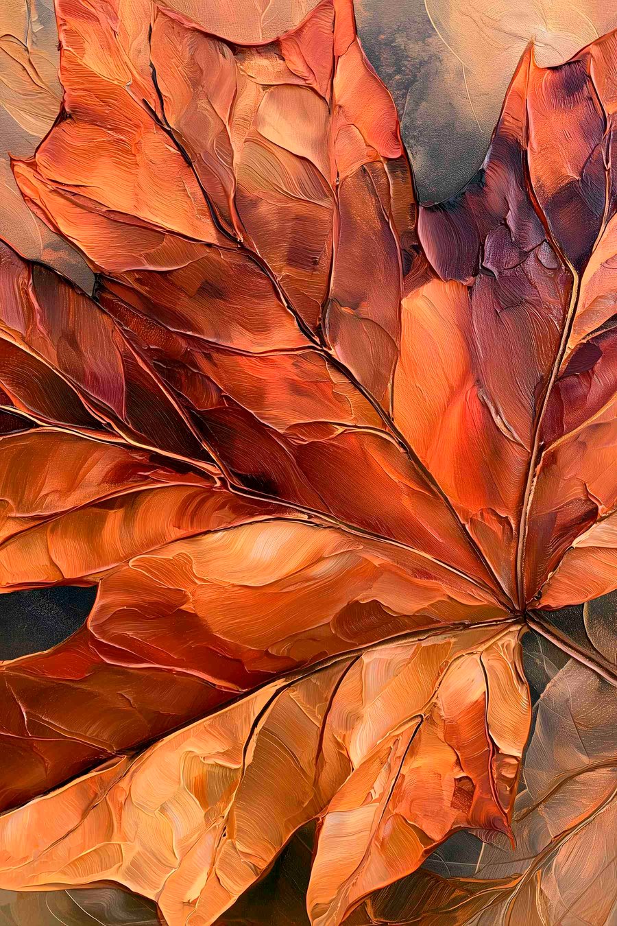 Een groot herfstblad van een esdoorn — volledig ontwerp
