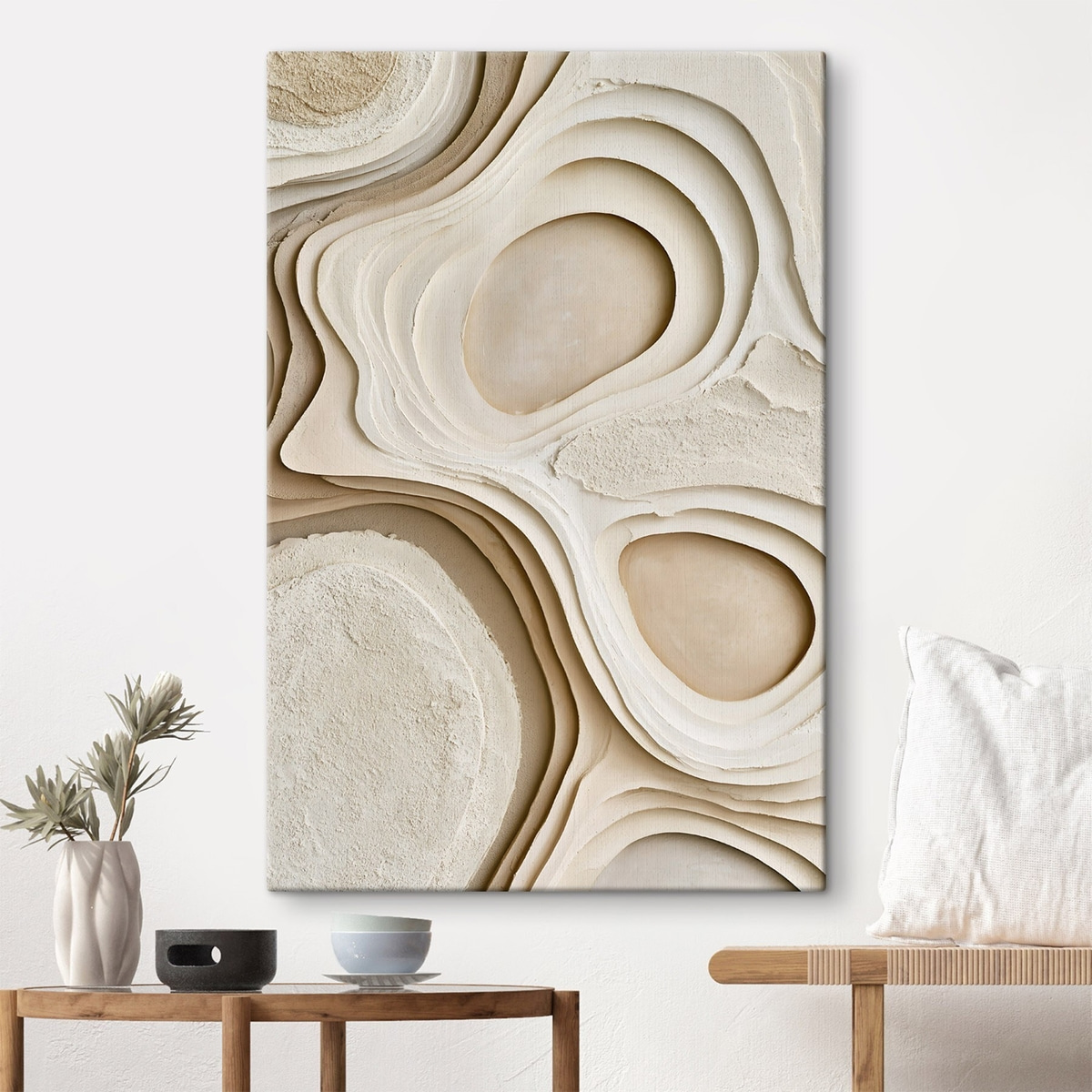Abstracte texturen met een gelaagd effect — interieur 1