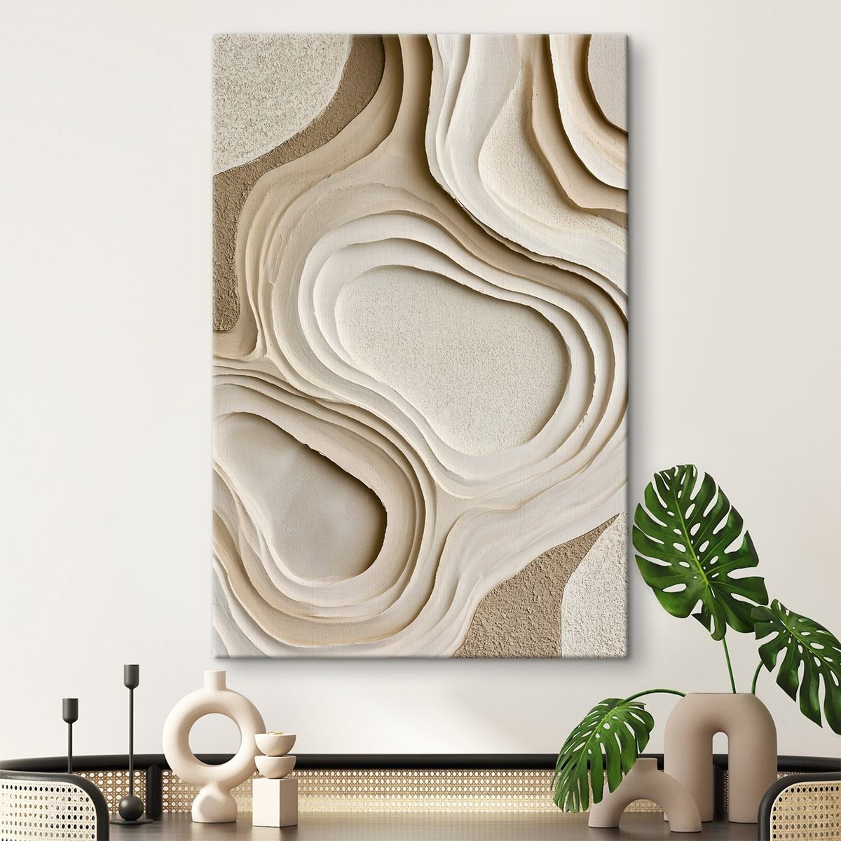 Abstracte texturen met een gelaagd effect — interieur 1