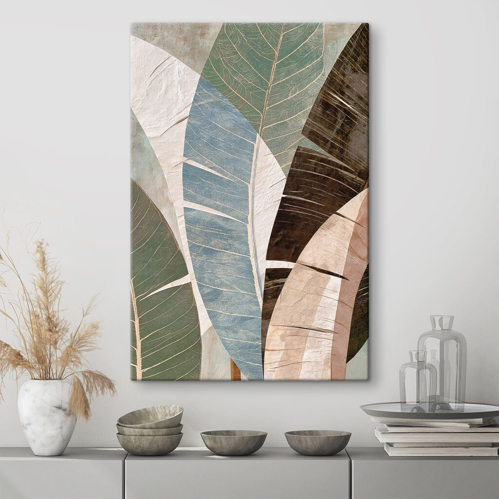 Lichte nerven langs donkergroen — interieur 1
