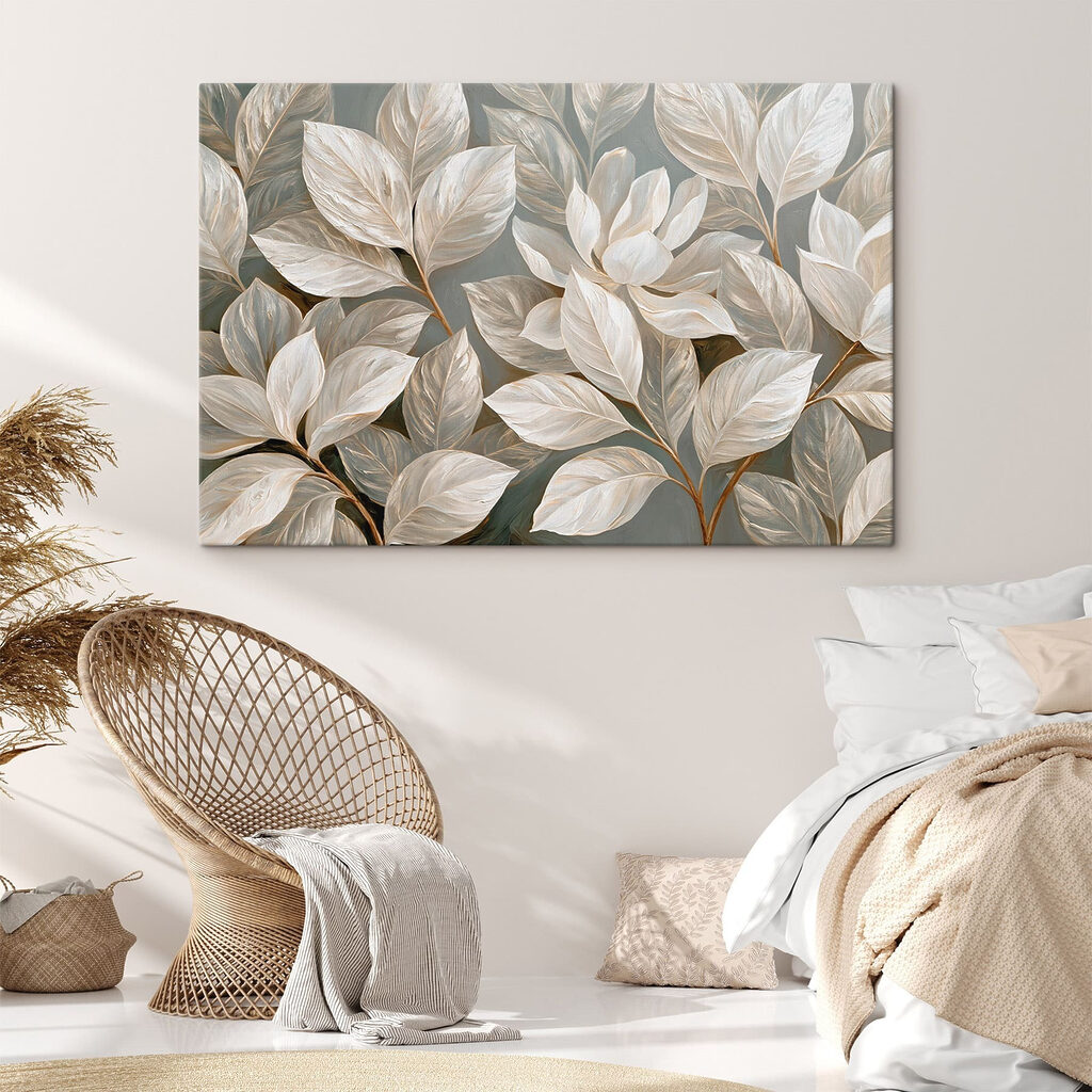 Witte bladeren dicht opeen — interieur 2
