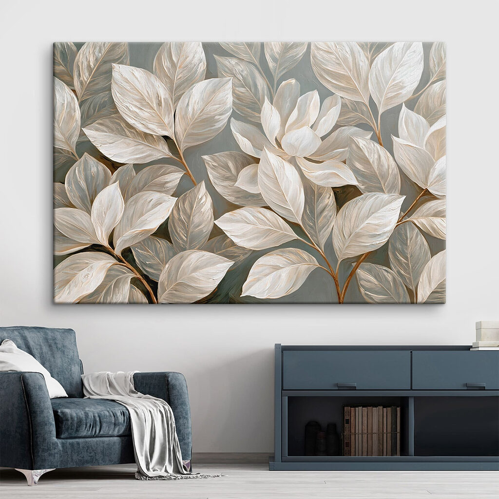 Witte bladeren dicht opeen — interieur 3
