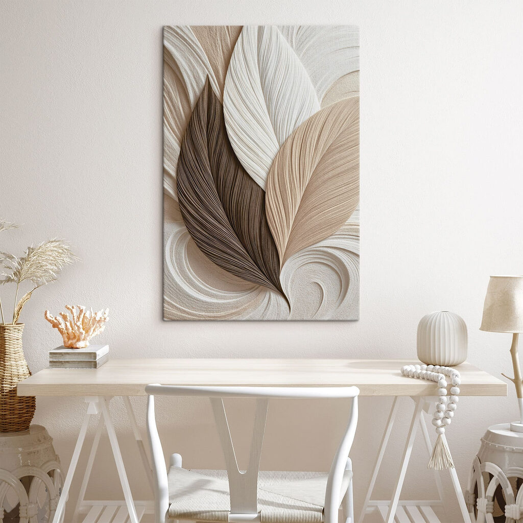 Lange bladribbels in zandtinten — interieur 3