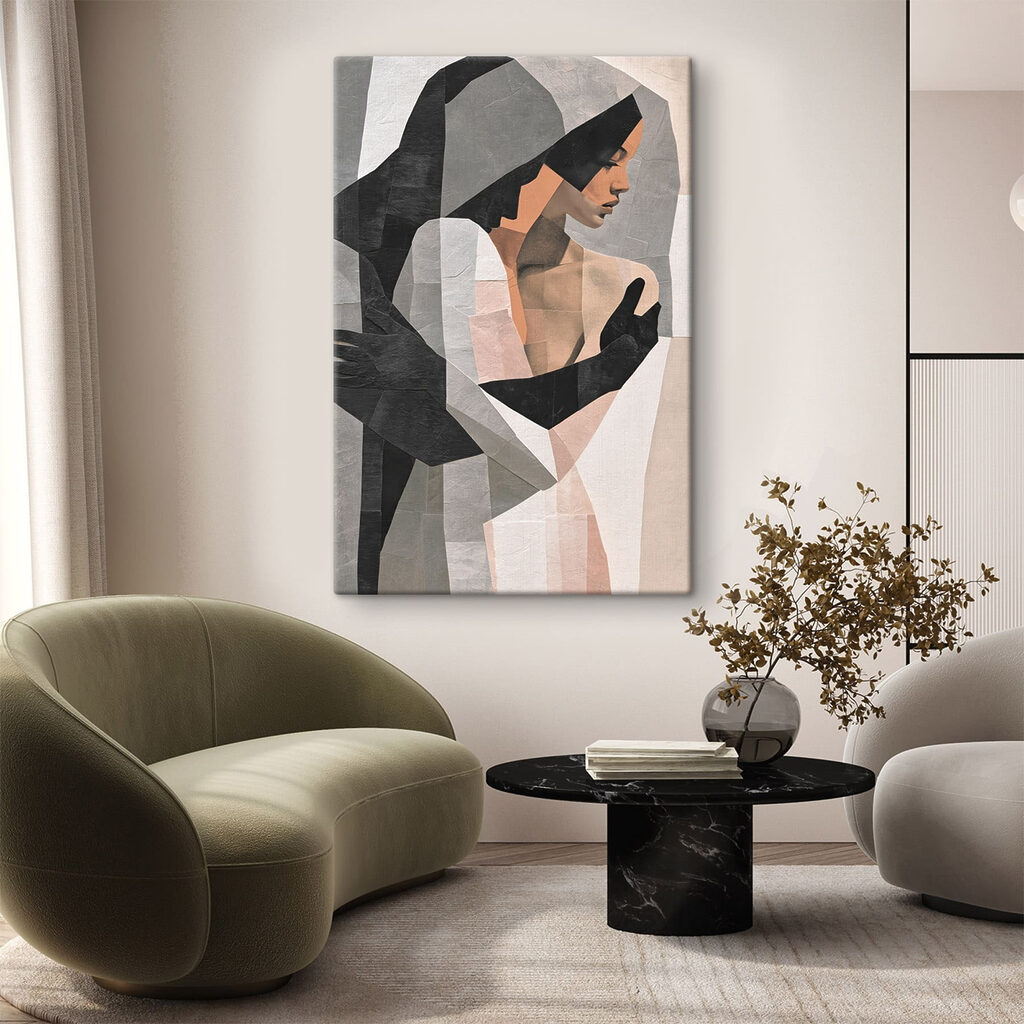 Omhelzing in grijze kleurvlakken — interieur 1