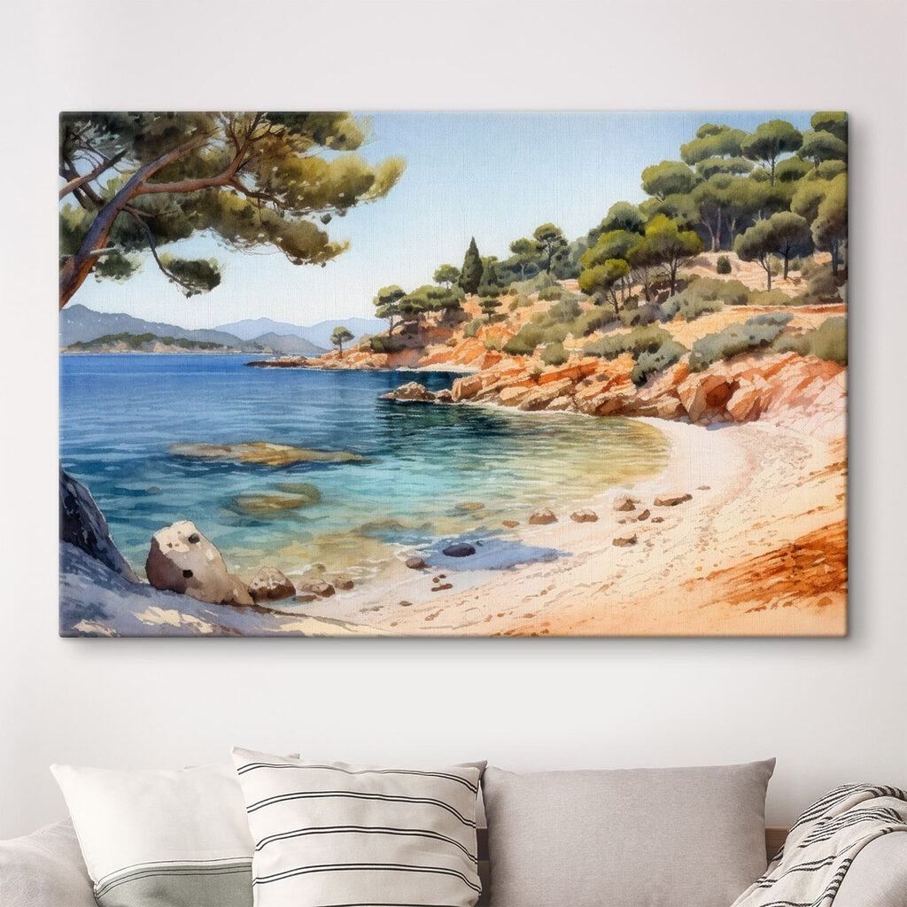 Stille baai in een interieur