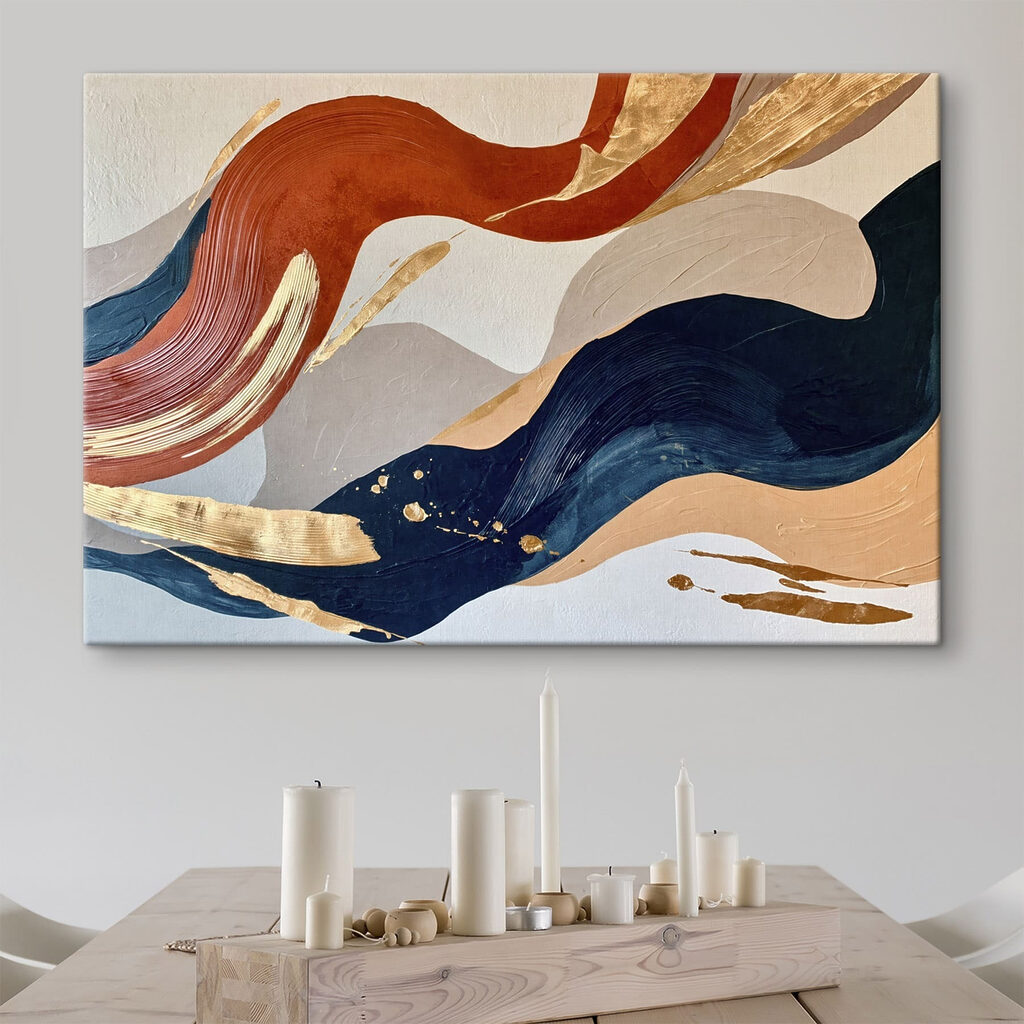 Blauwe banen naast roest — interieur 3
