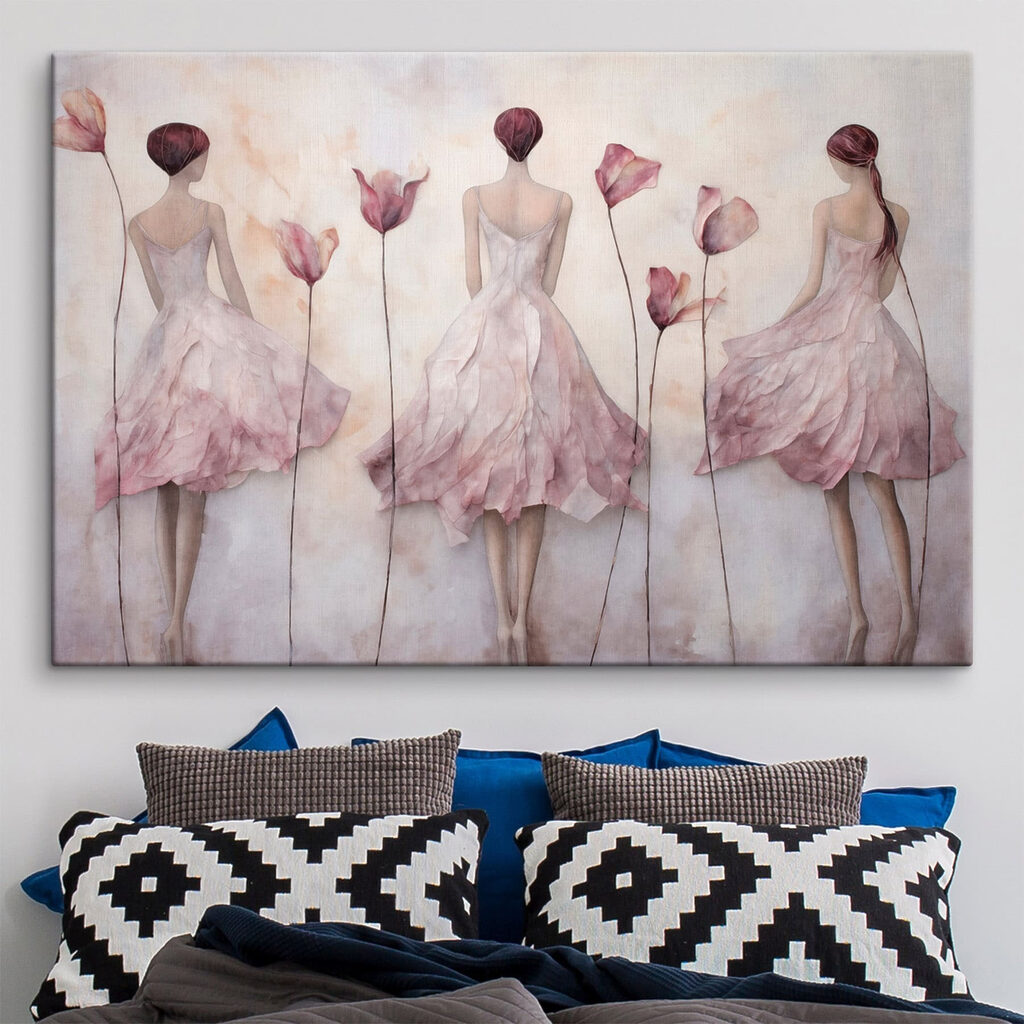 Drie vrouwen tussen tulpen — interieur 2