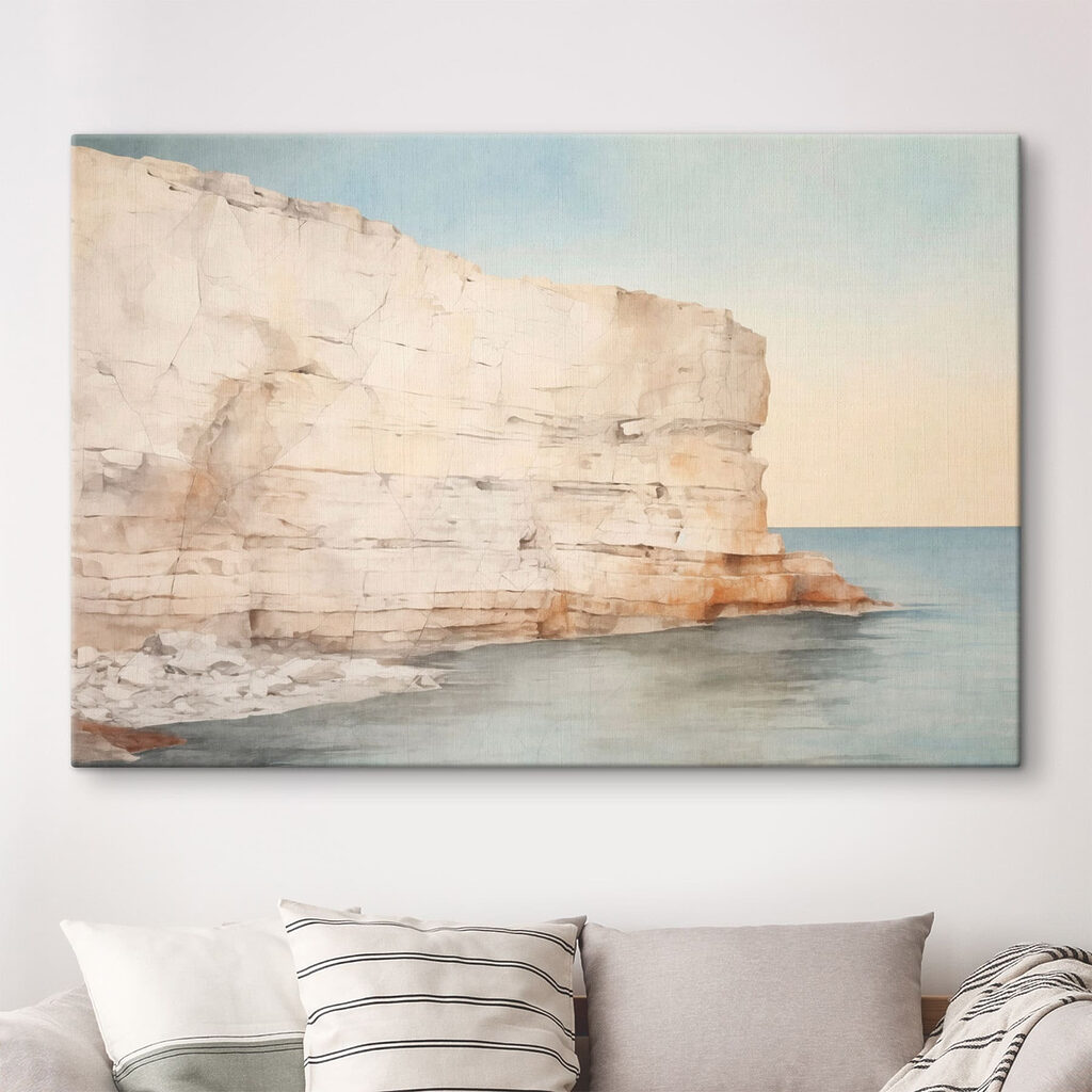 Bleke rotswand aan zee — interieur 2