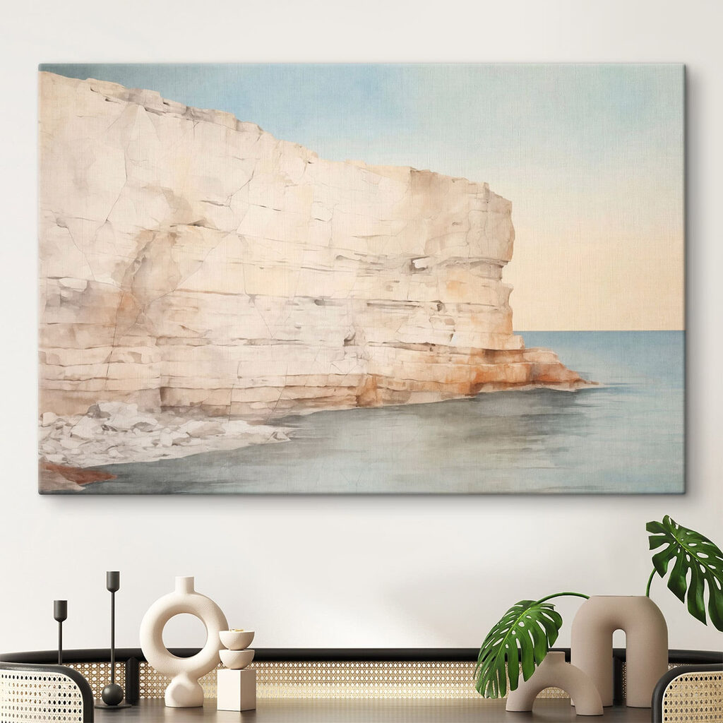 Bleke rotswand aan zee — interieur 3
