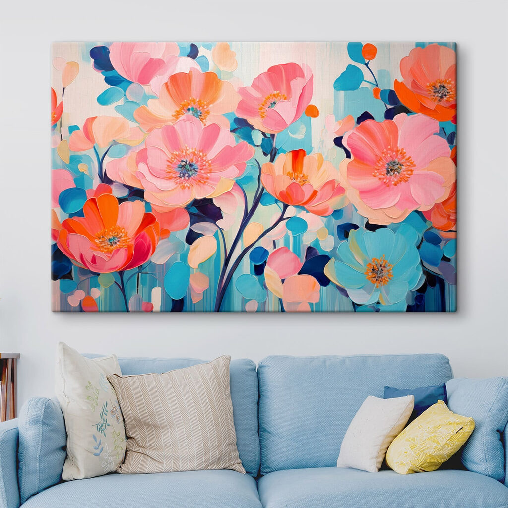 Bloemen in vrolijke verftinten — interieur 1