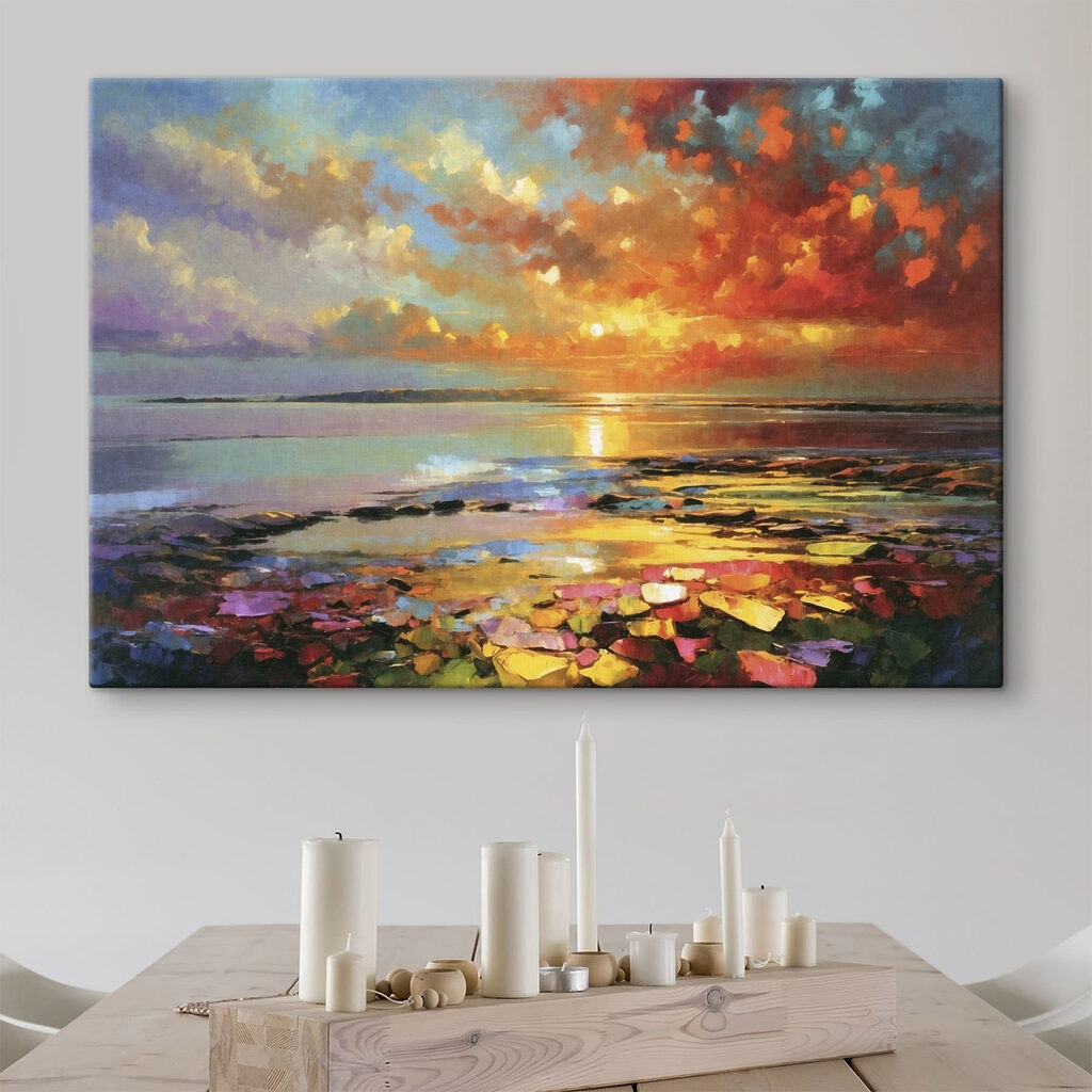 Avondzon over kleurrijke waterlelies — interieur 3