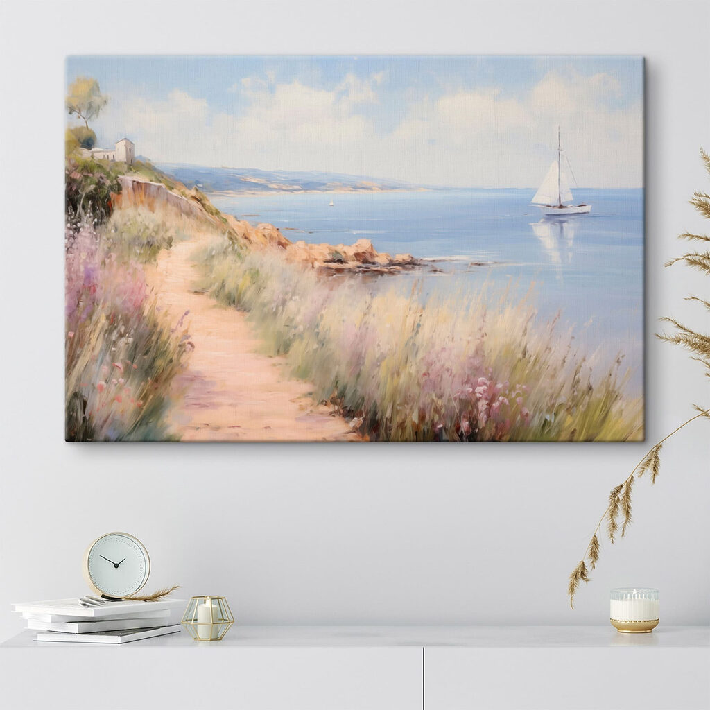 Kustpad langs blauwe stilte — interieur 3