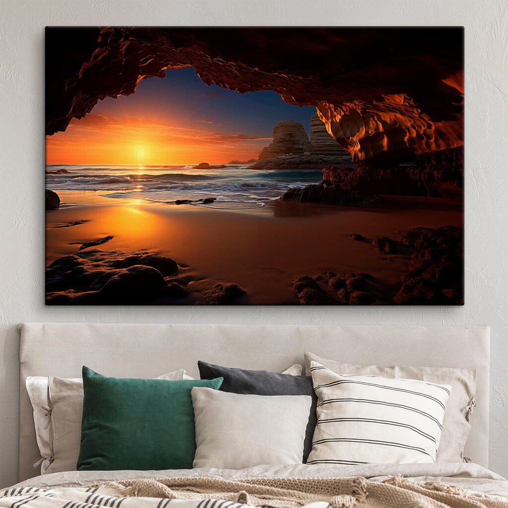 Zonsondergang vanuit de grot — interieur 1