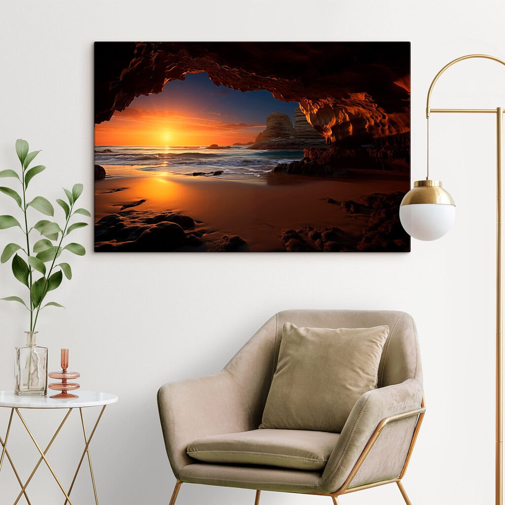 Zonsondergang vanuit de grot — interieur 3