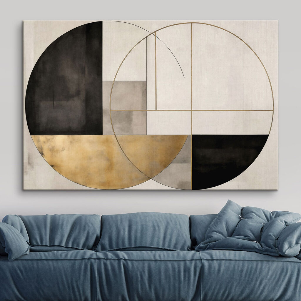 Cirkel met donkere vakken — interieur 3