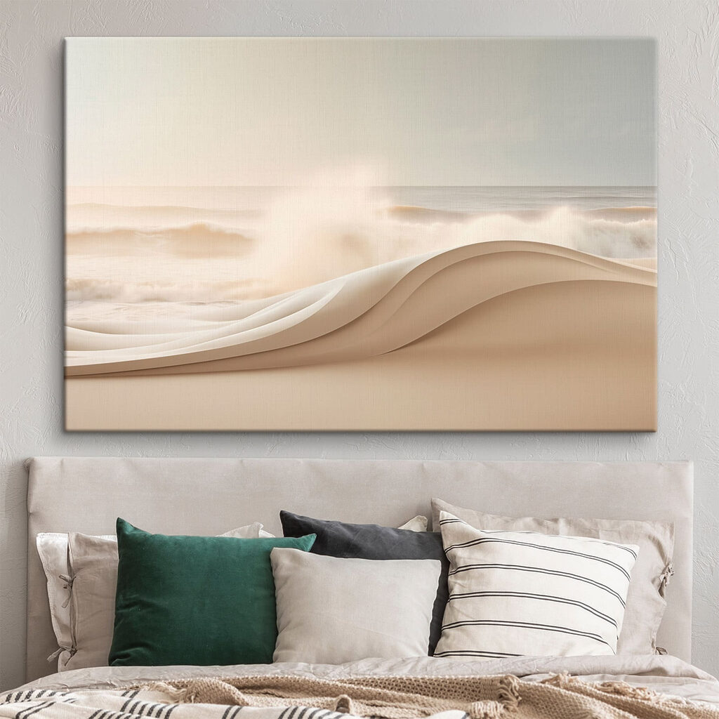 Witte golf op een strand in een interieur