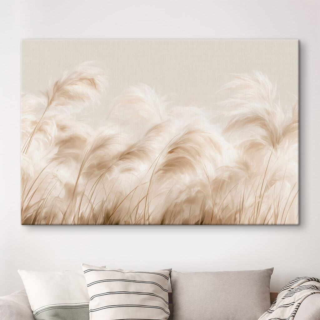 Roomwitte pluimen in tegenlicht — interieur 1
