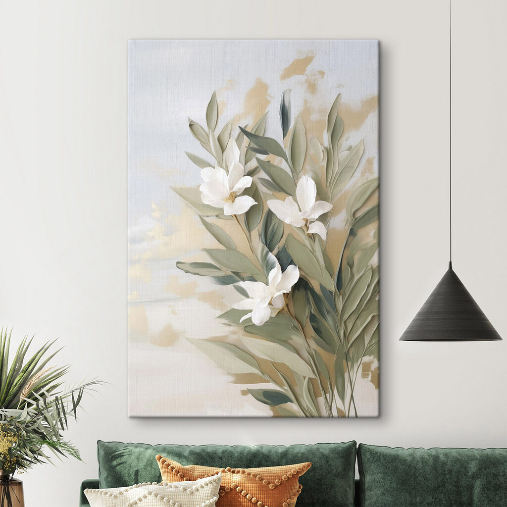 Bloesemtakken in gedempte tinten — interieur 2