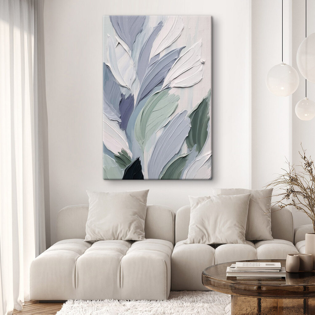Koele bladeren met verfstreken — interieur 2