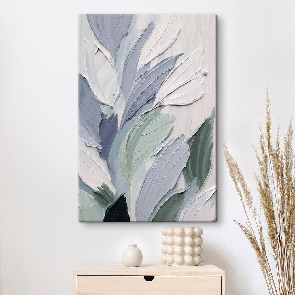 Koele bladeren met verfstreken — interieur 1