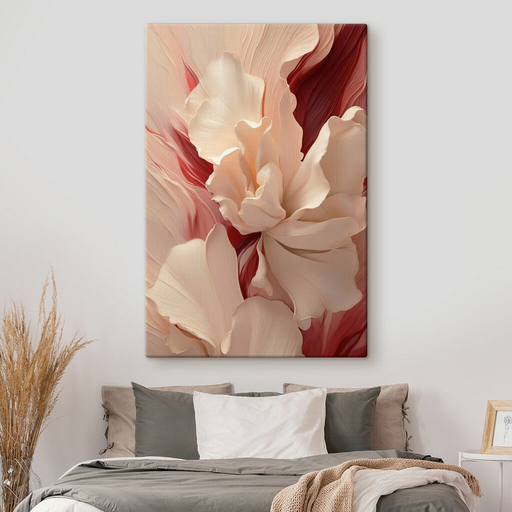 Bloemvormen met rode diepte — interieur 1