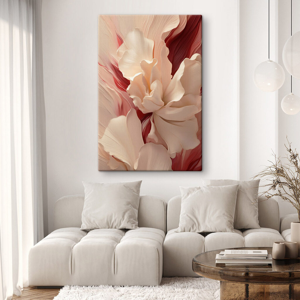 Bloemvormen met rode diepte — interieur 2