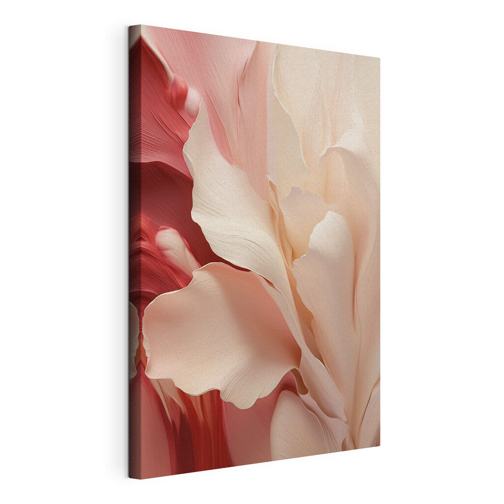 Roomwitte bloem in rood — productweergave