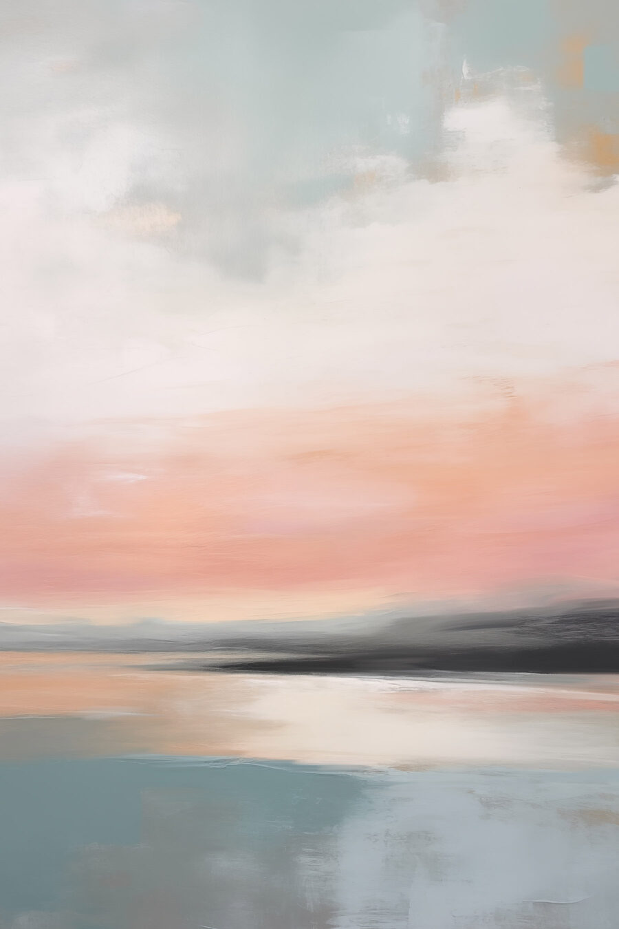 Roze gloed boven water — volledig ontwerp