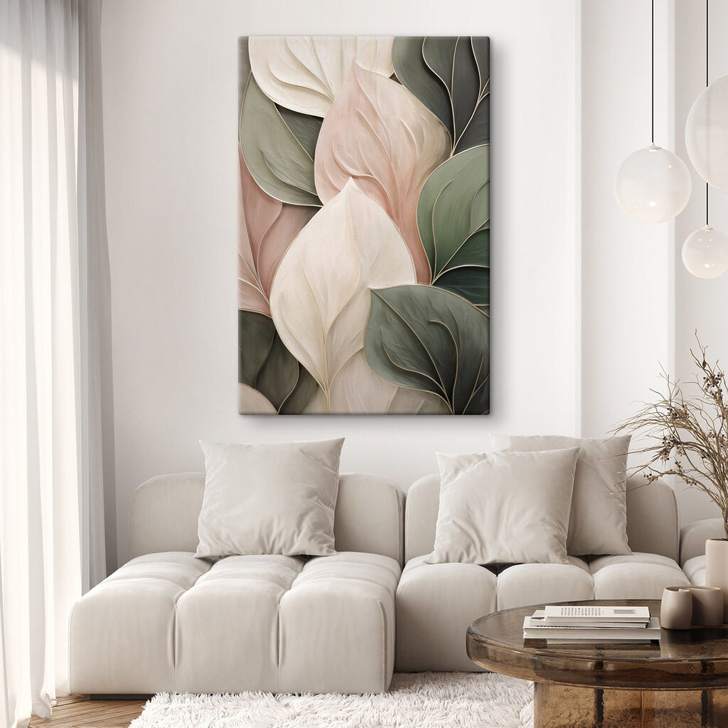 Brede bladeren in pastel — interieur 2