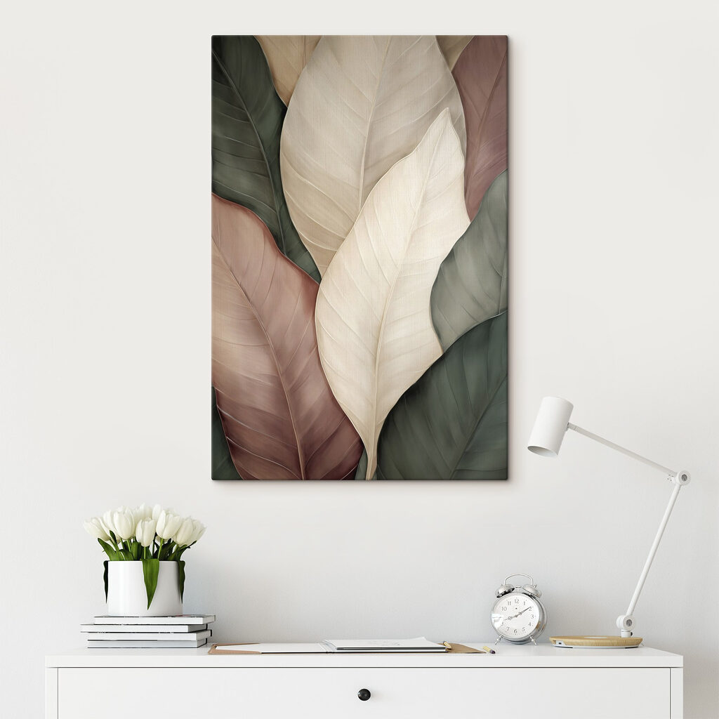 Gebogen bladeren met nerven — interieur 1