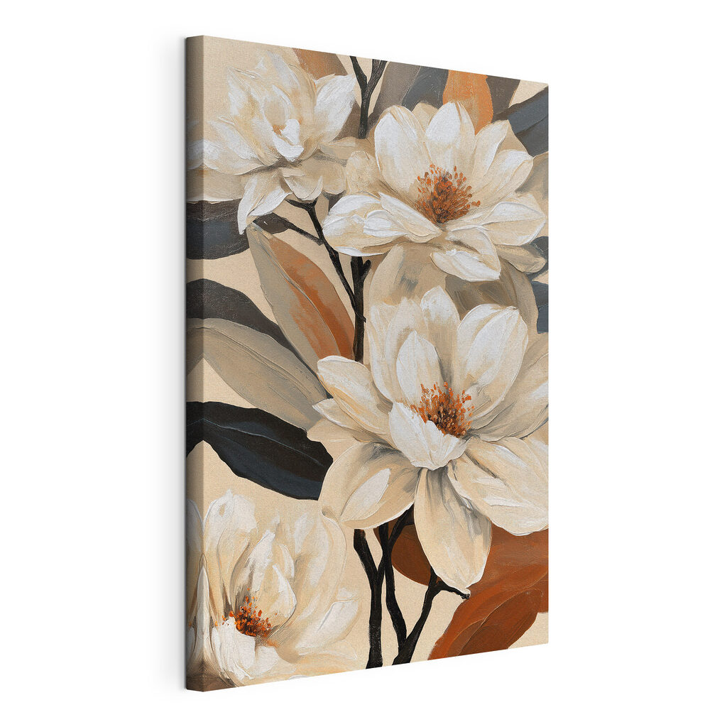 Witte bloemen, donkere takken — productweergave