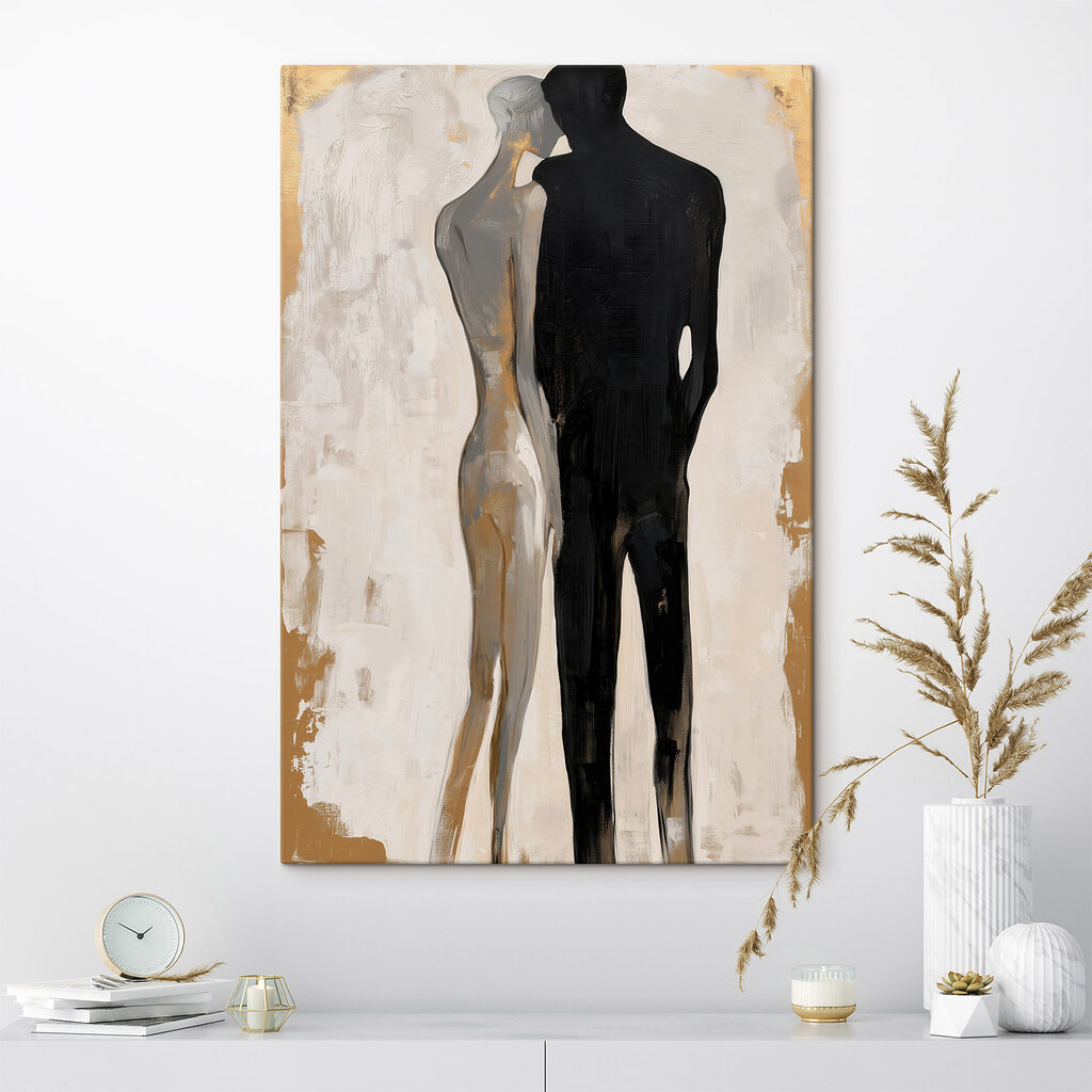 Twee langgerekte gestalten — interieur 1