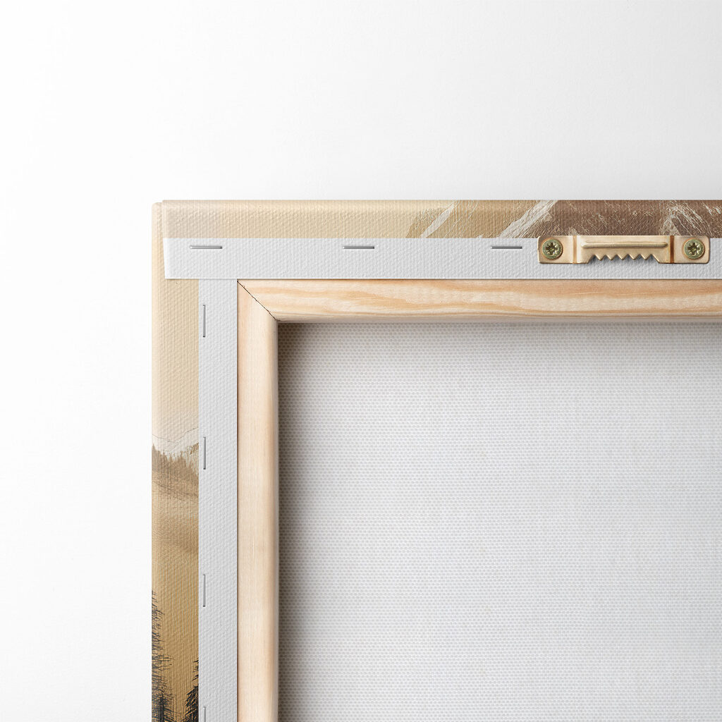 Bergtop in gouden licht — achterkant