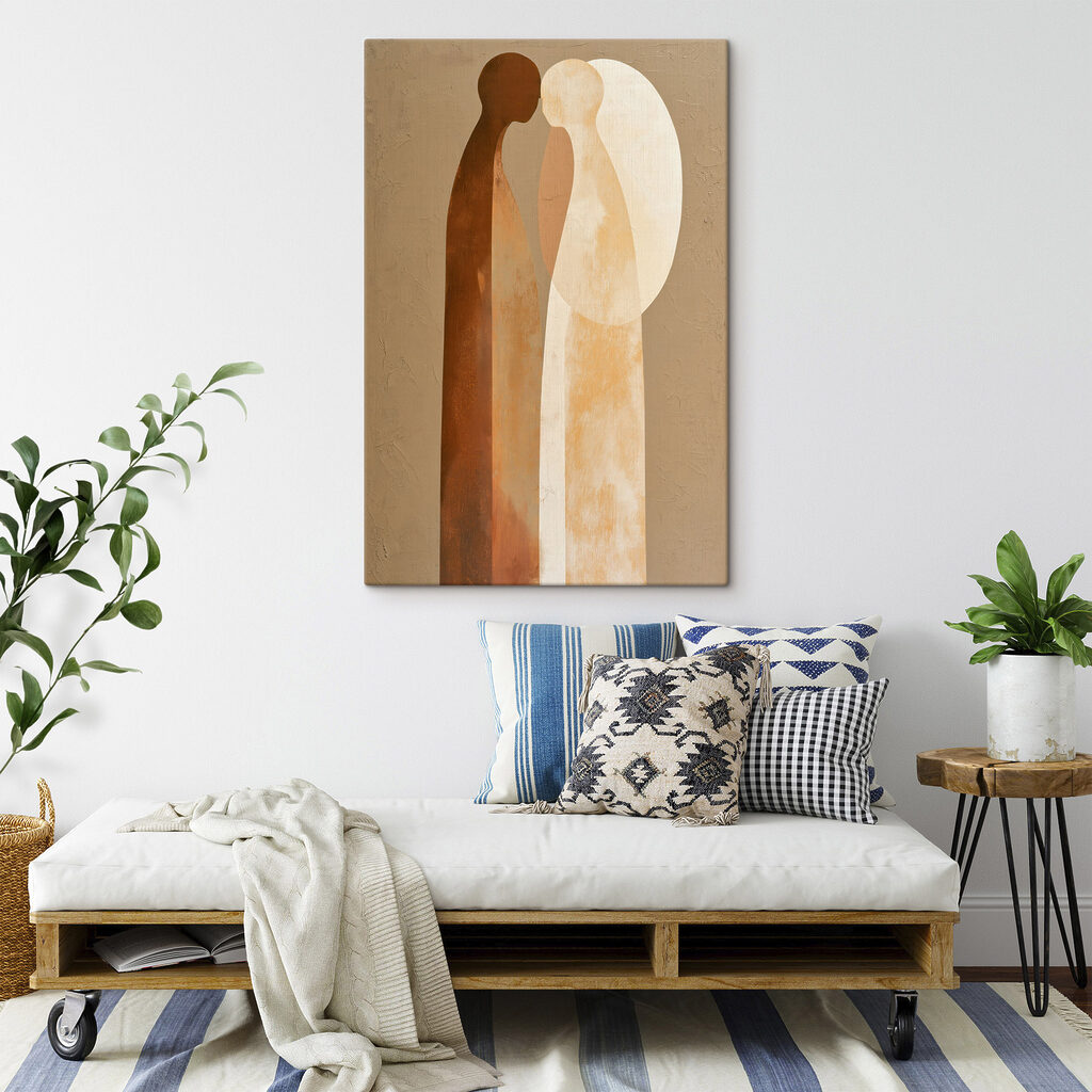 Gestalten raken elkaar aan — interieur 1