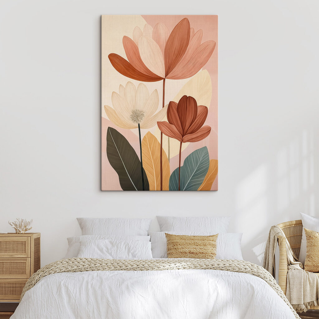 Bloemen in roestbruin geschilderd — interieur 2