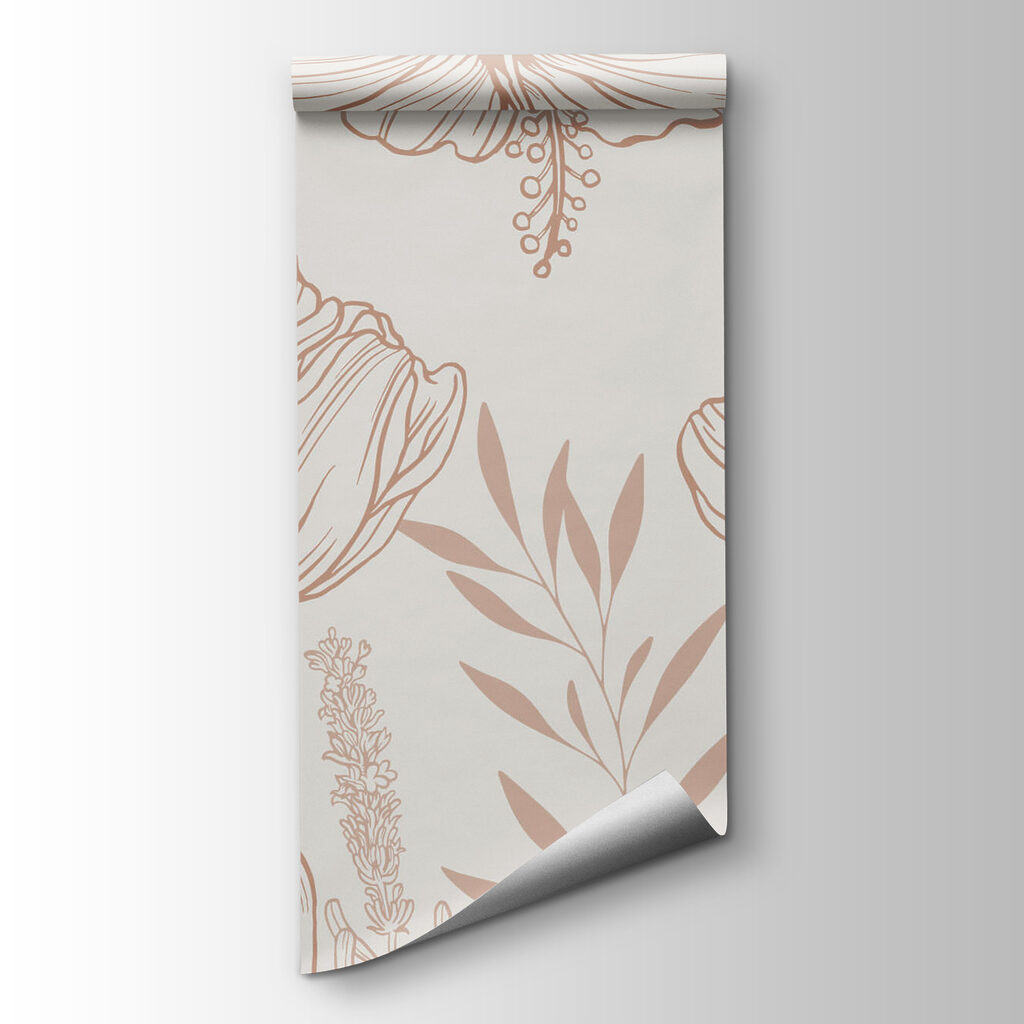 Bloemen in open contouren — productweergave