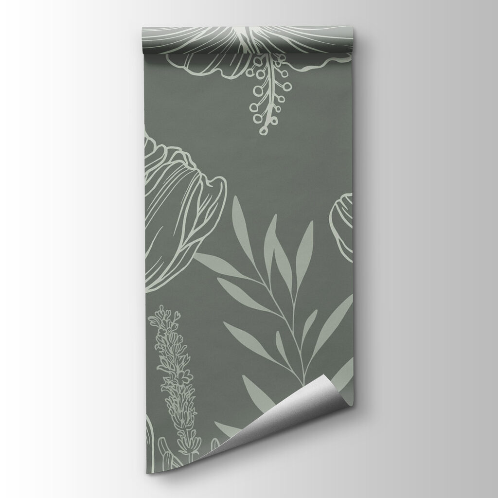 Bloemen in open contouren — productweergave