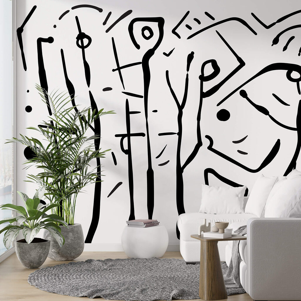 Mensen in losse lijnen — interieur 5