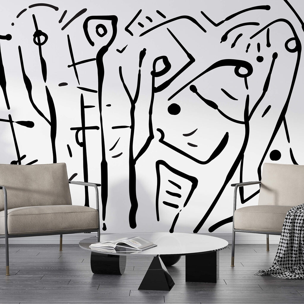 Mensen in losse lijnen — interieur 2
